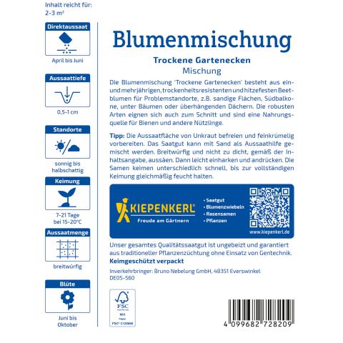 Blumenmischung "Trockene Gartenecke"