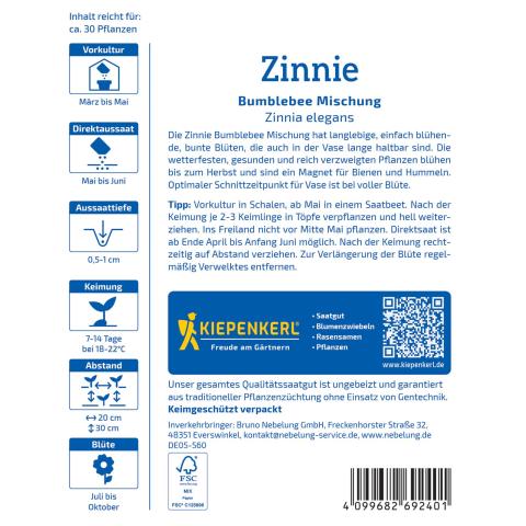 Zinnie-Mischung "Bumblebee"