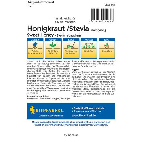 Stevia - Mehrjähriges Süßkraut/Honigkraut