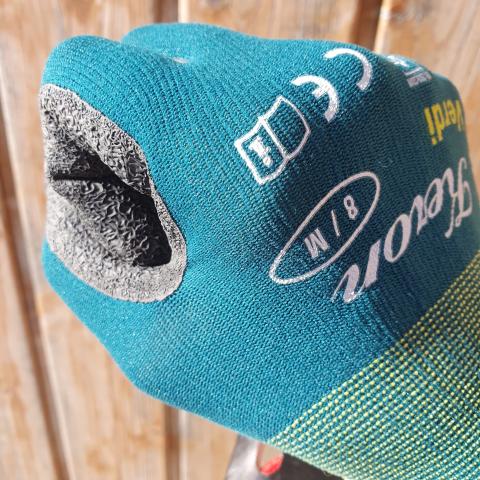 Handschuh petrol - textil, beschichtet