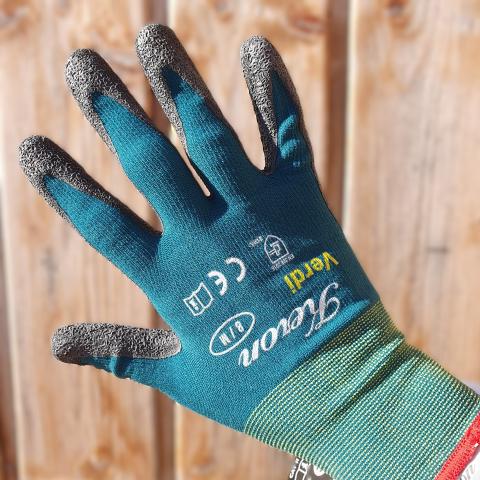 Handschuh petrol - textil, beschichtet
