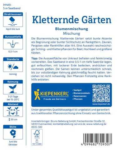 Blumenmischung "Kletternde Gärten"