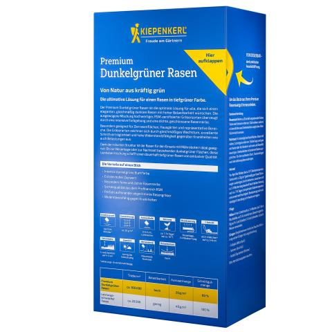 Premium Dunkelgrüner Rasen 1kg für 50m²